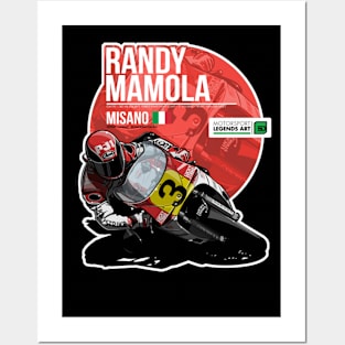 Randy Mamola 1987 Misano Posters and Art